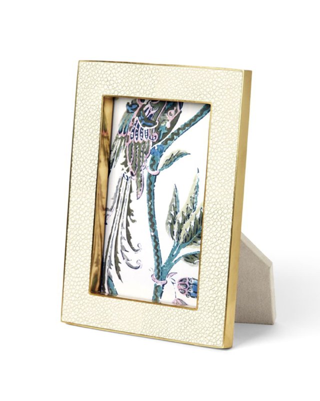 Cream Shagreen 5" x 7" Picture Frame
